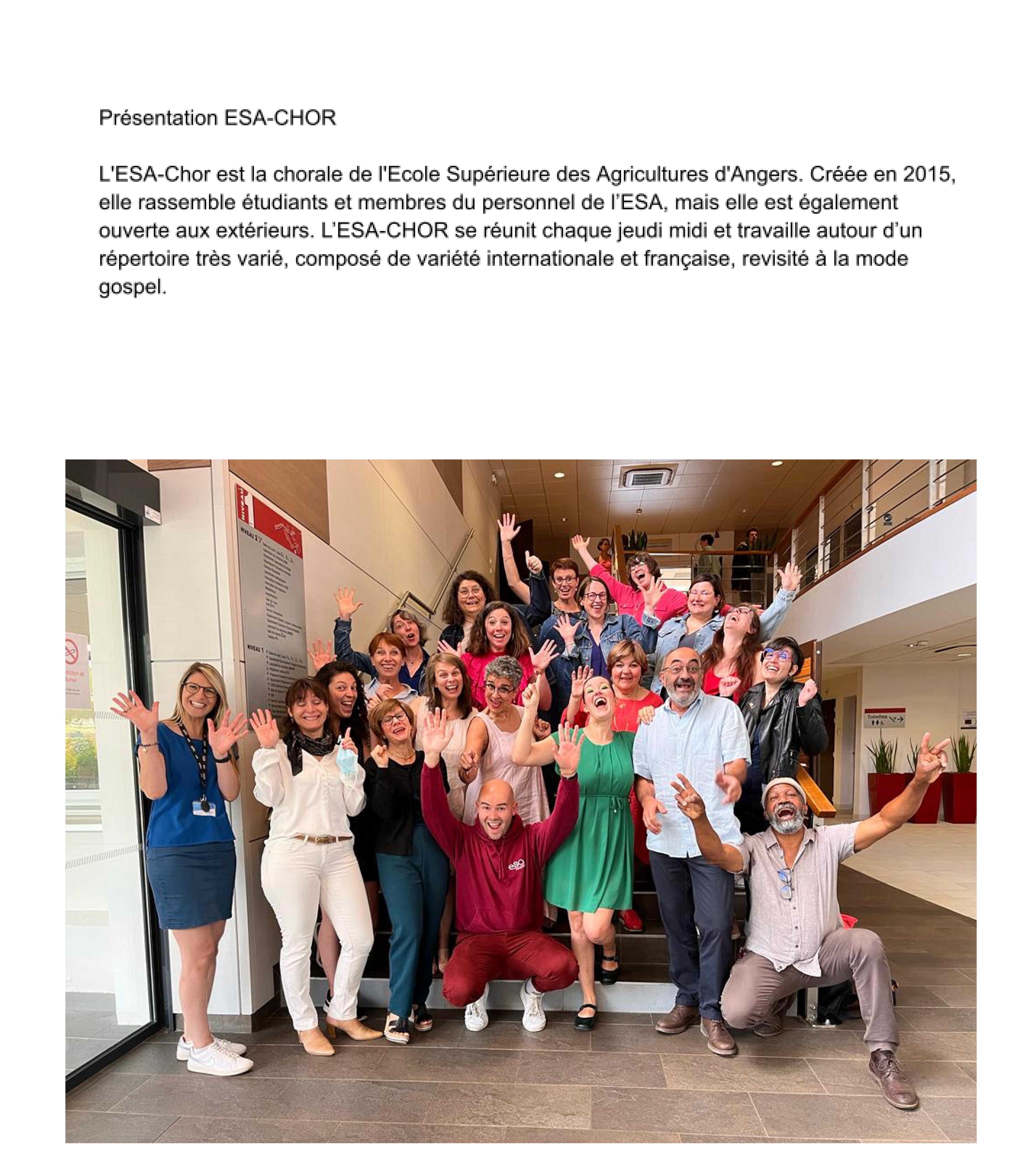 présentation Esachor pour Folies