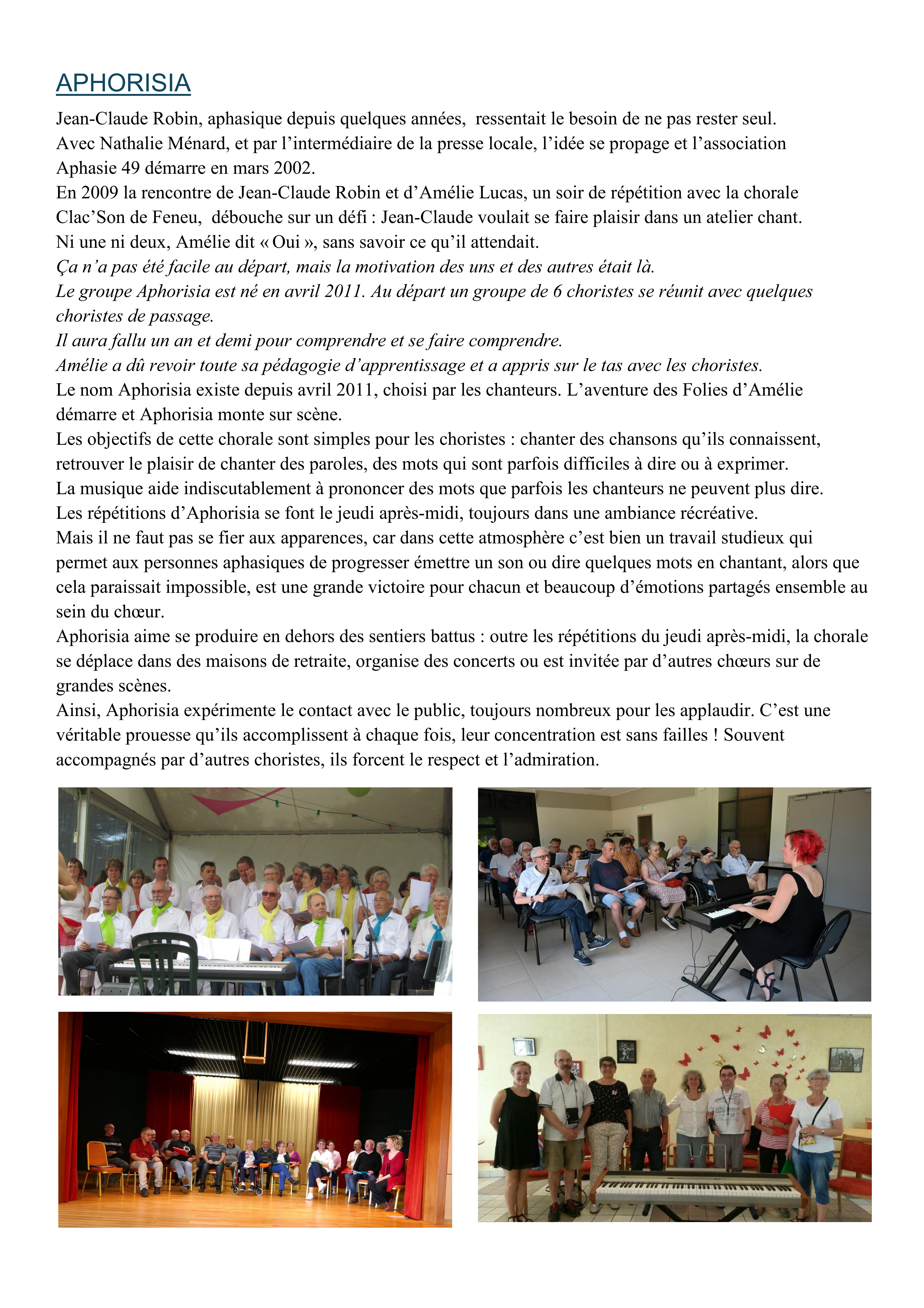 PRESENTATION APHORISIA POUR FOLIES